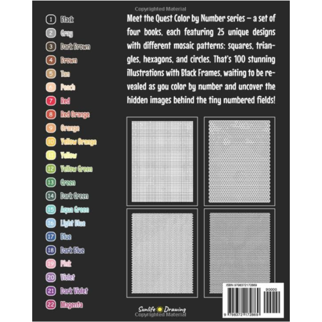 Libro antiestrés color por números